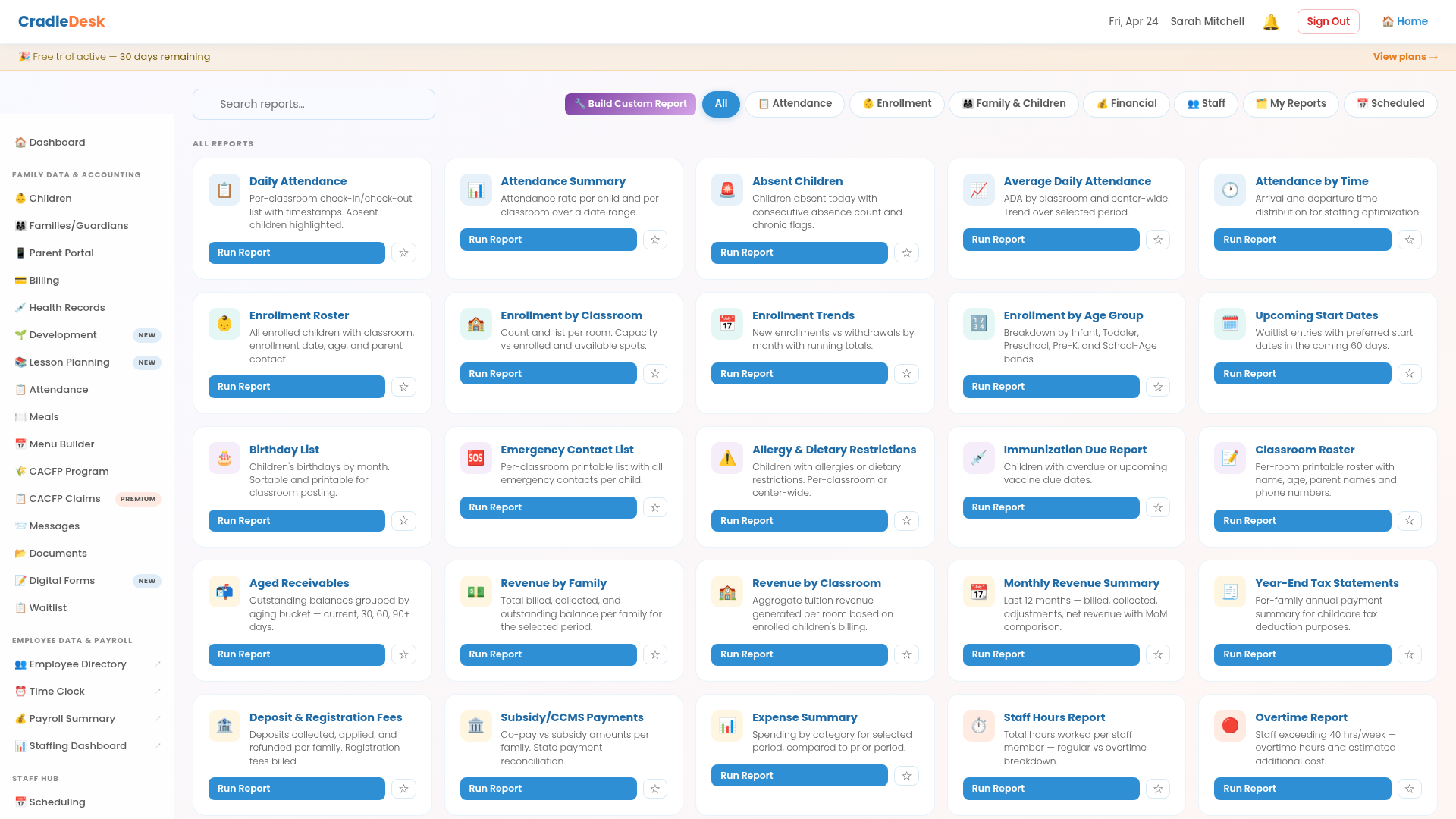 Analytics and Forecasting with KPI cards and revenue projections